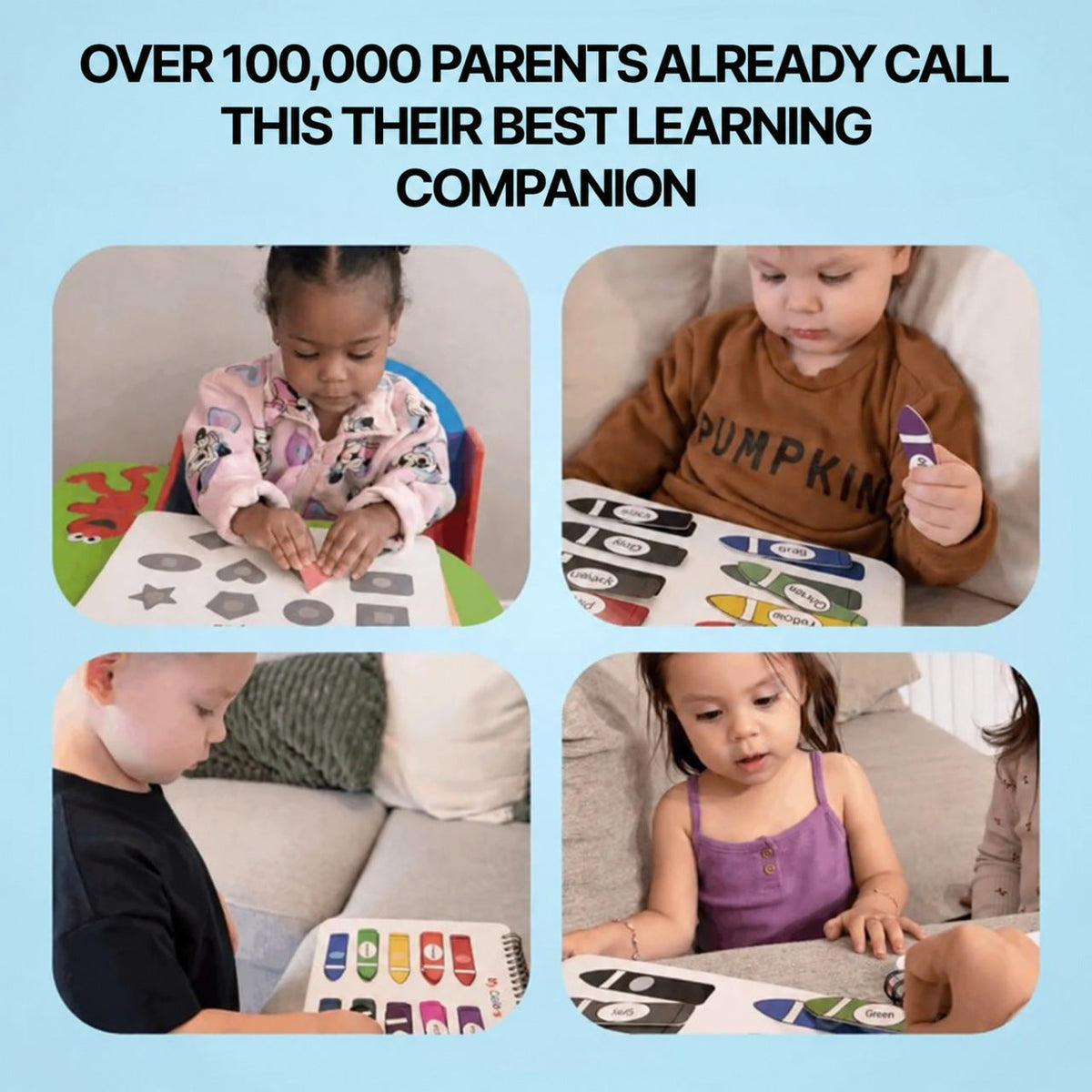 Reusable Preschool Activity Book with 30 Educational Themes