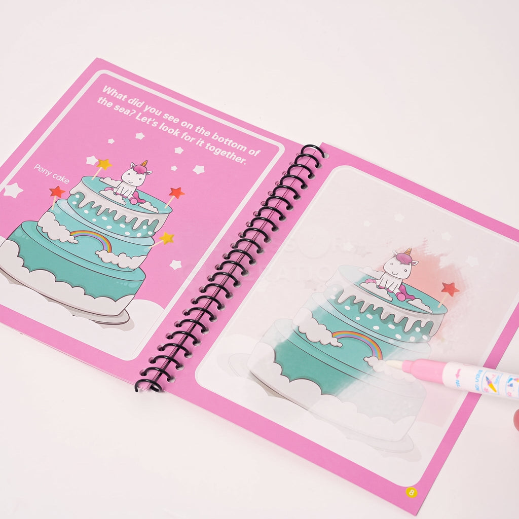 Reusable Water Coloring Book with Magic Pen