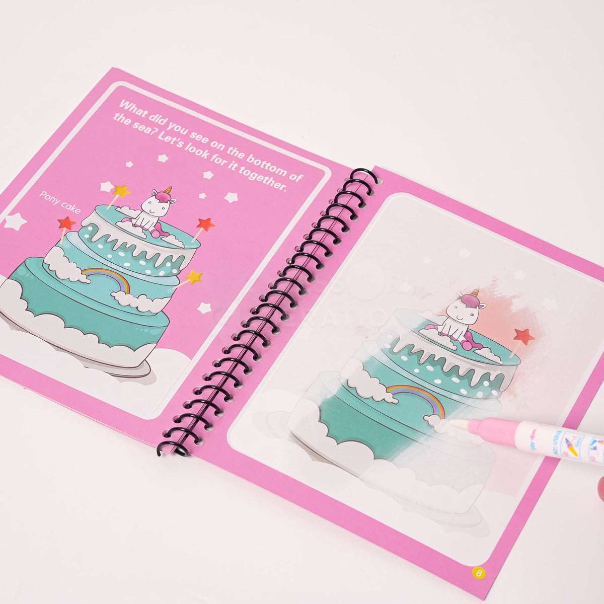 Reusable Water Coloring Book with Magic Pen