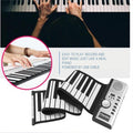 Roll-Up Piano Keyboard with 61 Keys and USB Connection