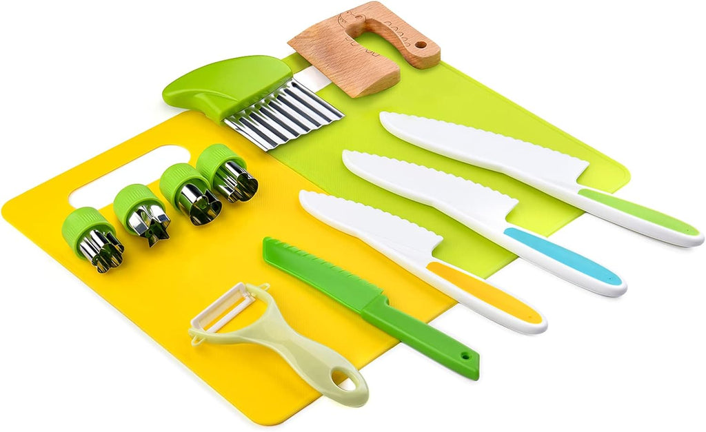 Toddler Kitchen Tools Set with Knives and Cutting Boards