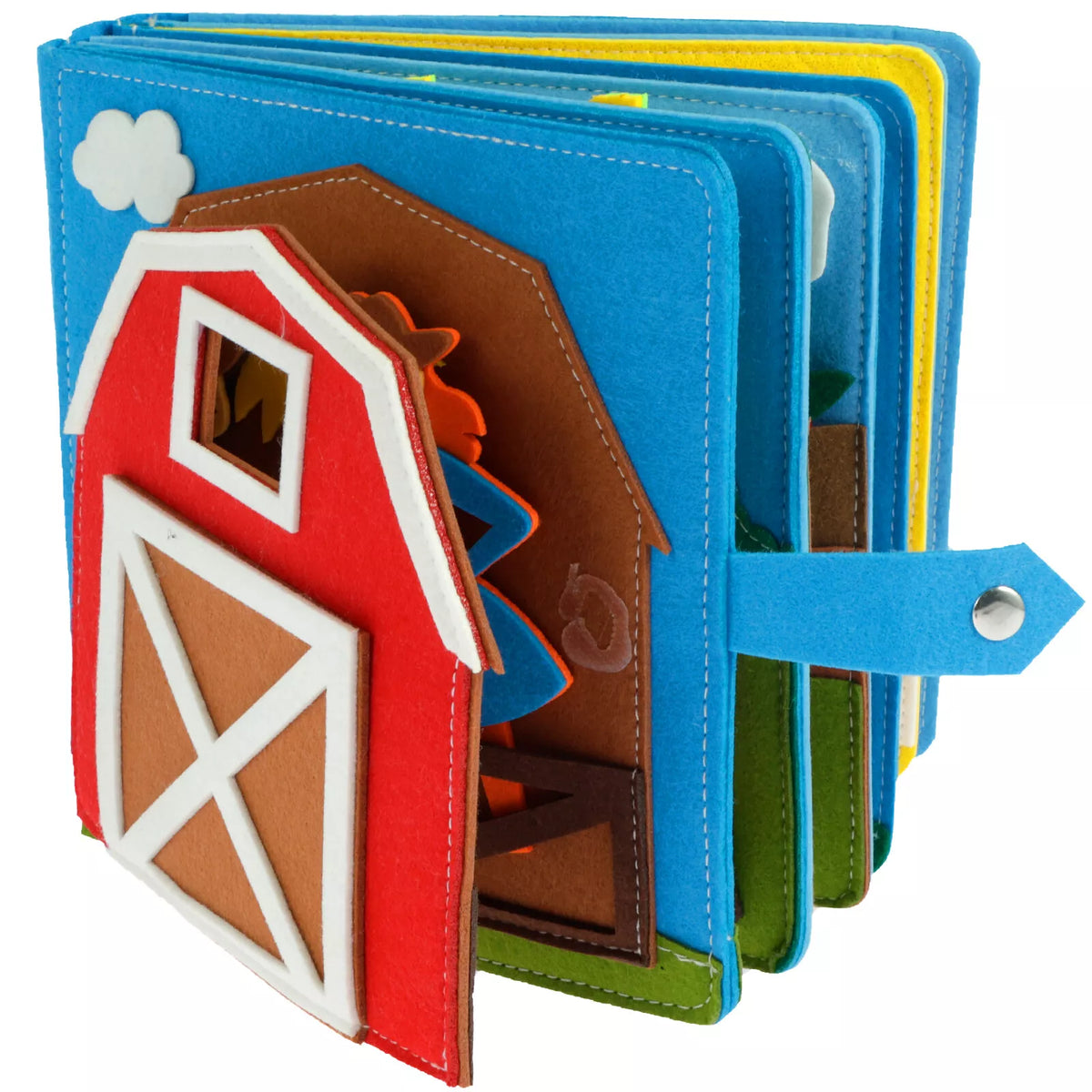 Farm Busy Book with Removable Felt Pieces and Pages