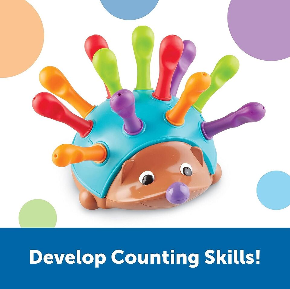 Counting Toy Hedgehog with Colorful Pegs
