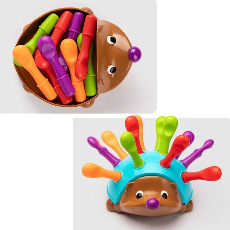Counting Toy Hedgehog with Colorful Pegs
