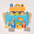 Wooden Noah's Ark Toy with Animals and Storybook