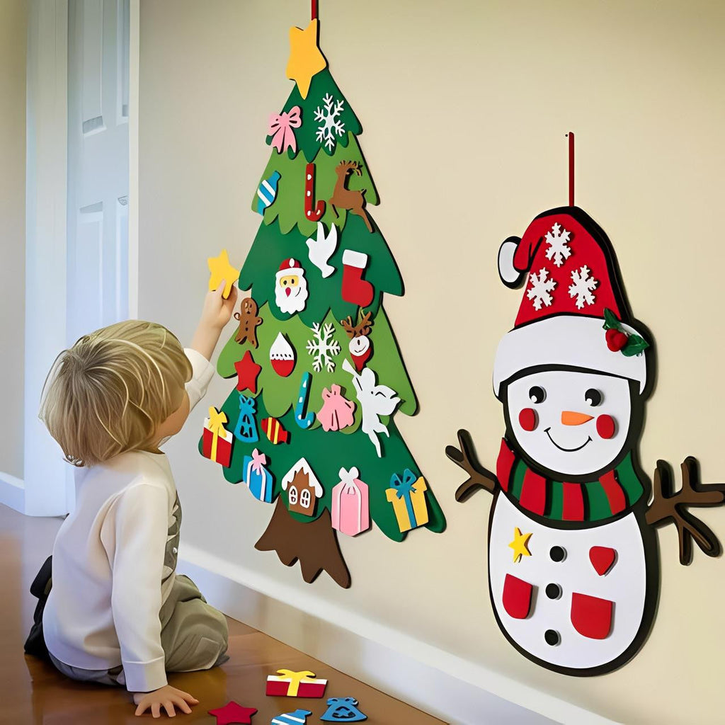 Felt Christmas Tree with 32 Detachable Ornaments