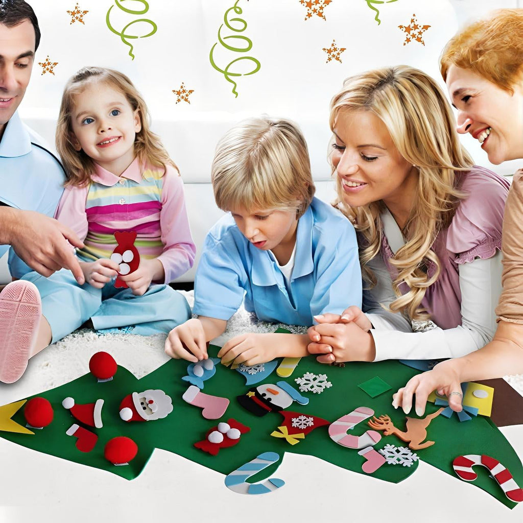 Felt Christmas Tree with 32 Detachable Ornaments