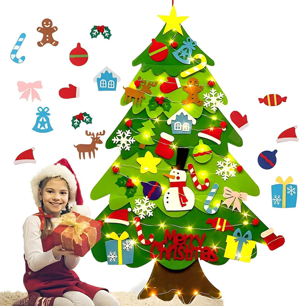 Felt Christmas Tree with 32 Detachable Ornaments
