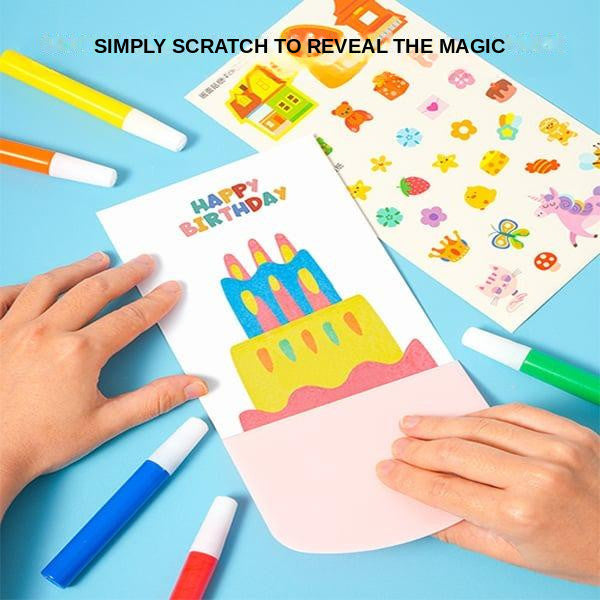 Scratch Art Kit for Kids with 20 Cards and Accessories