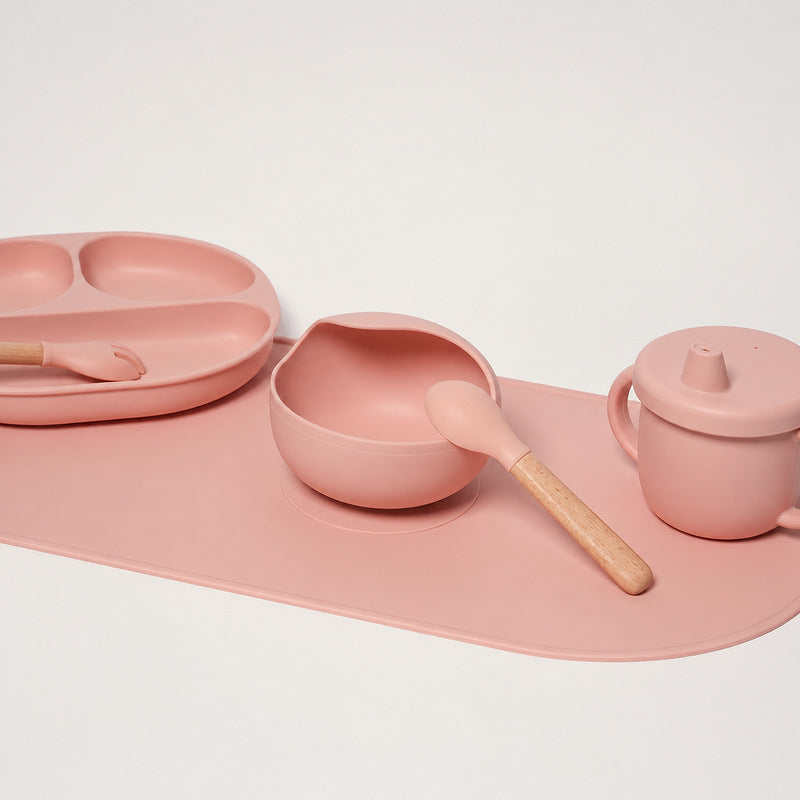 Silicone Baby Dining Set with Non-Slip Mat and Bib