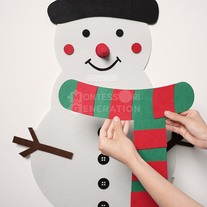Felt Snowman Decoration with Removable Accessories