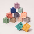 Soft Baby Blocks, 12-Piece Silicone Sensory Set