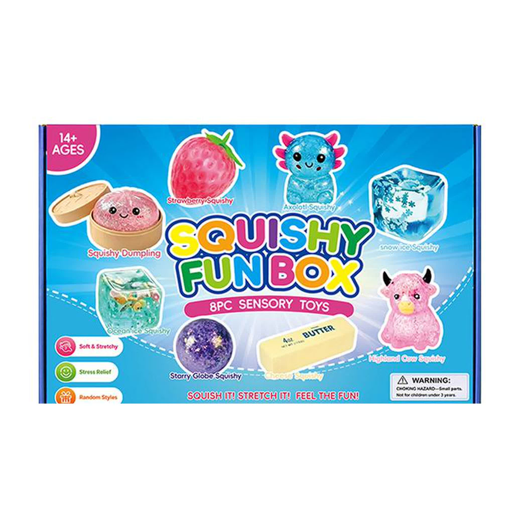 Squishy Fun Box, 8-Piece Slow-Rise Sensory Set