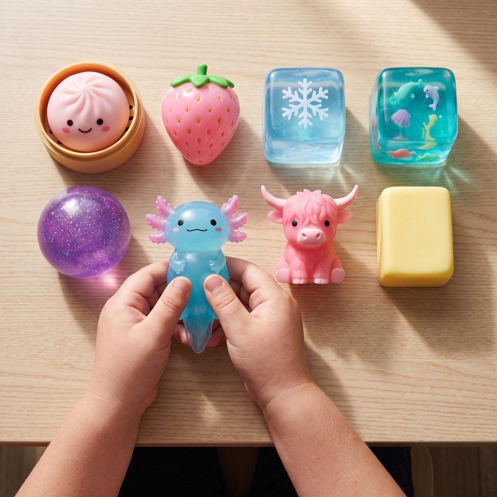 Squishy Fun Box, 8-Piece Slow-Rise Sensory Set