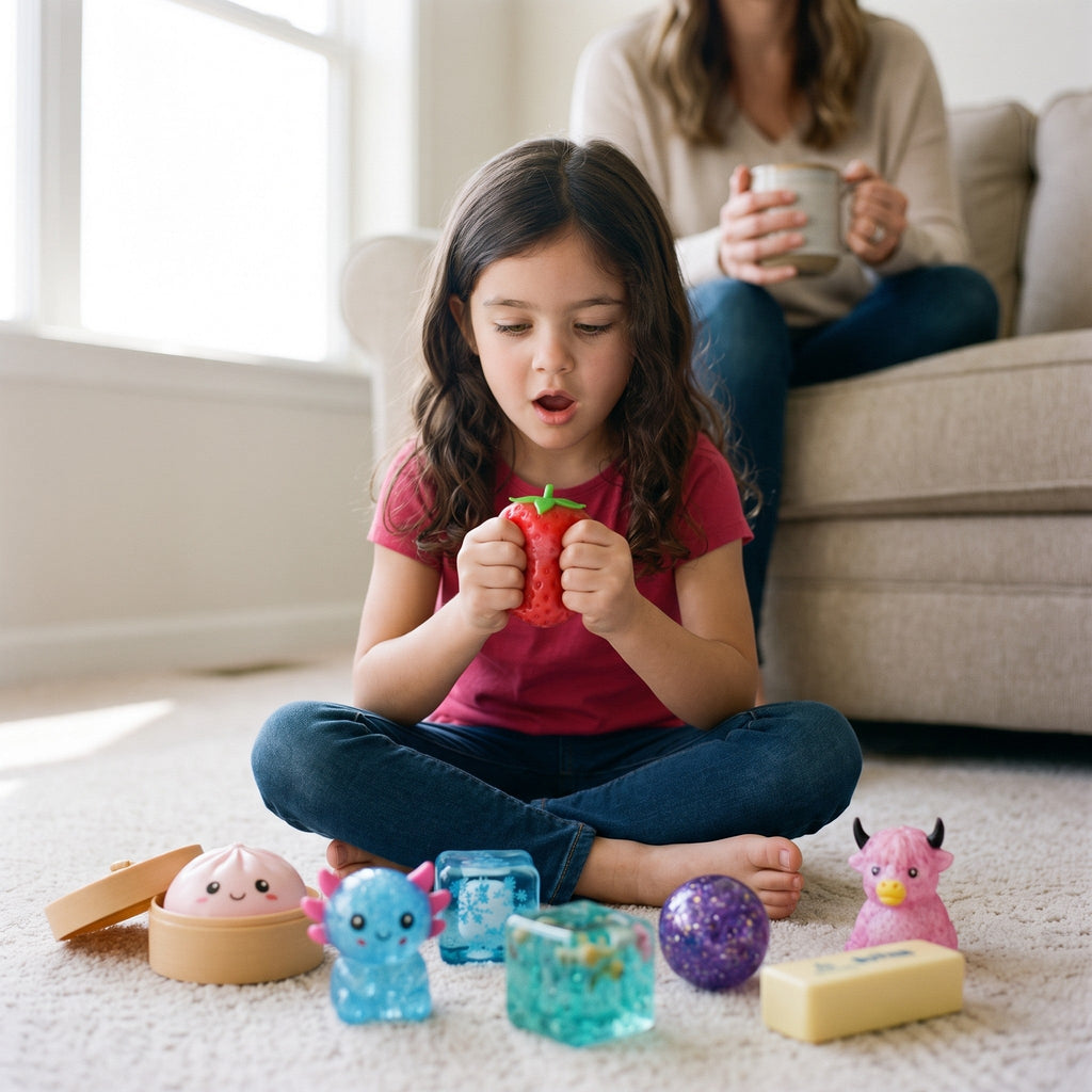 Squishy Fun Box, 8-Piece Slow-Rise Sensory Set