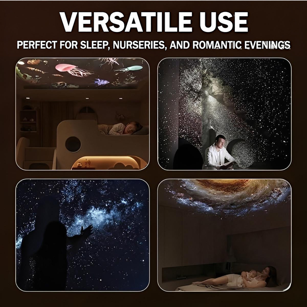Star Projector Night Light with Interchangeable Films