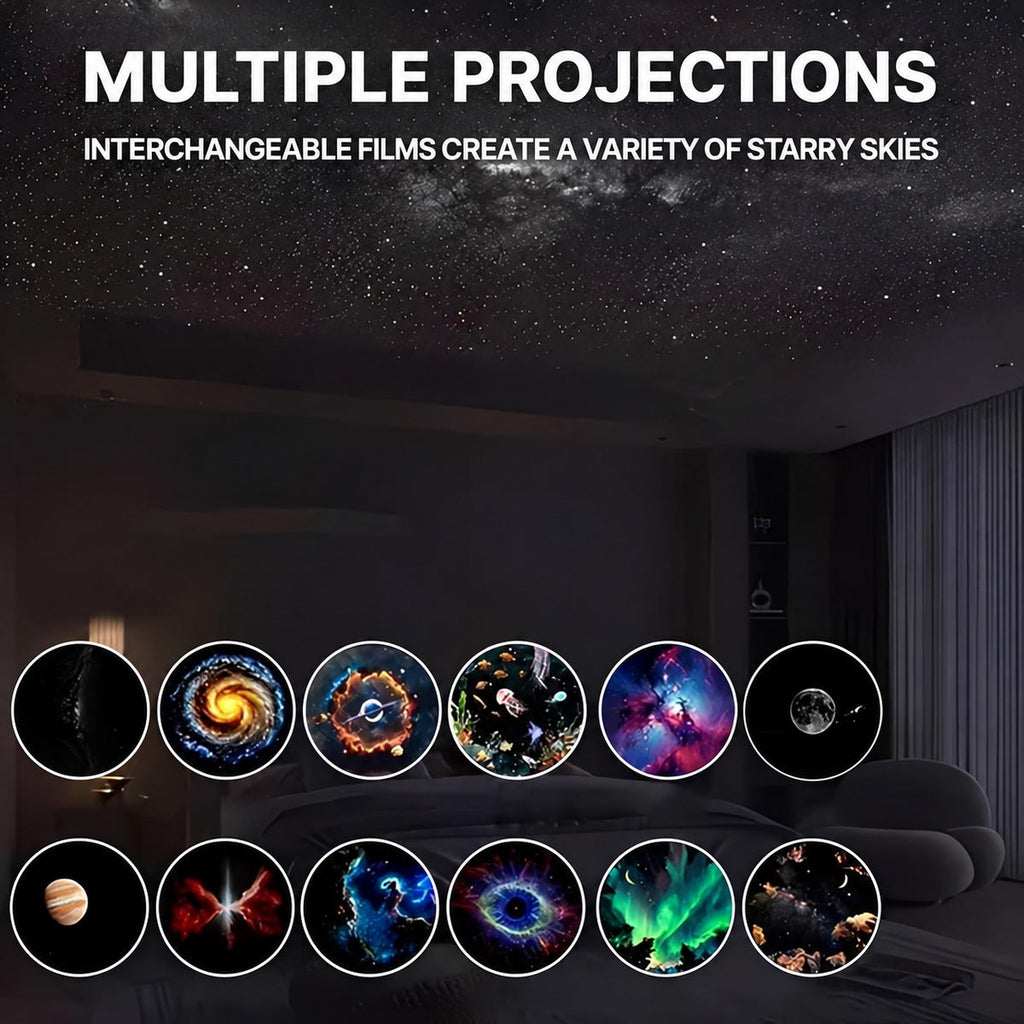 Star Projector Night Light with Interchangeable Films