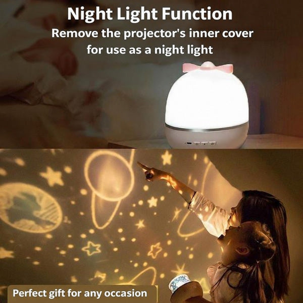 Star Projector Night Light with 6 Film Themes and Rotation