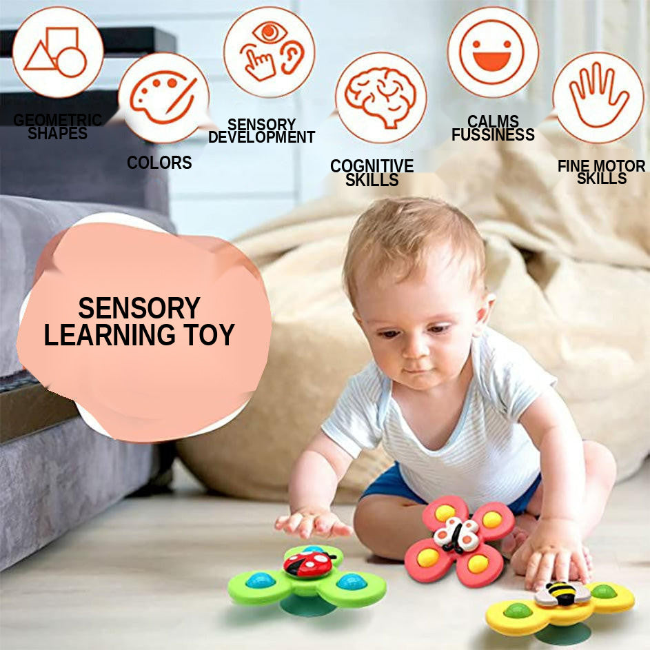 Suction Spinner Toy with Animal Designs for Babies