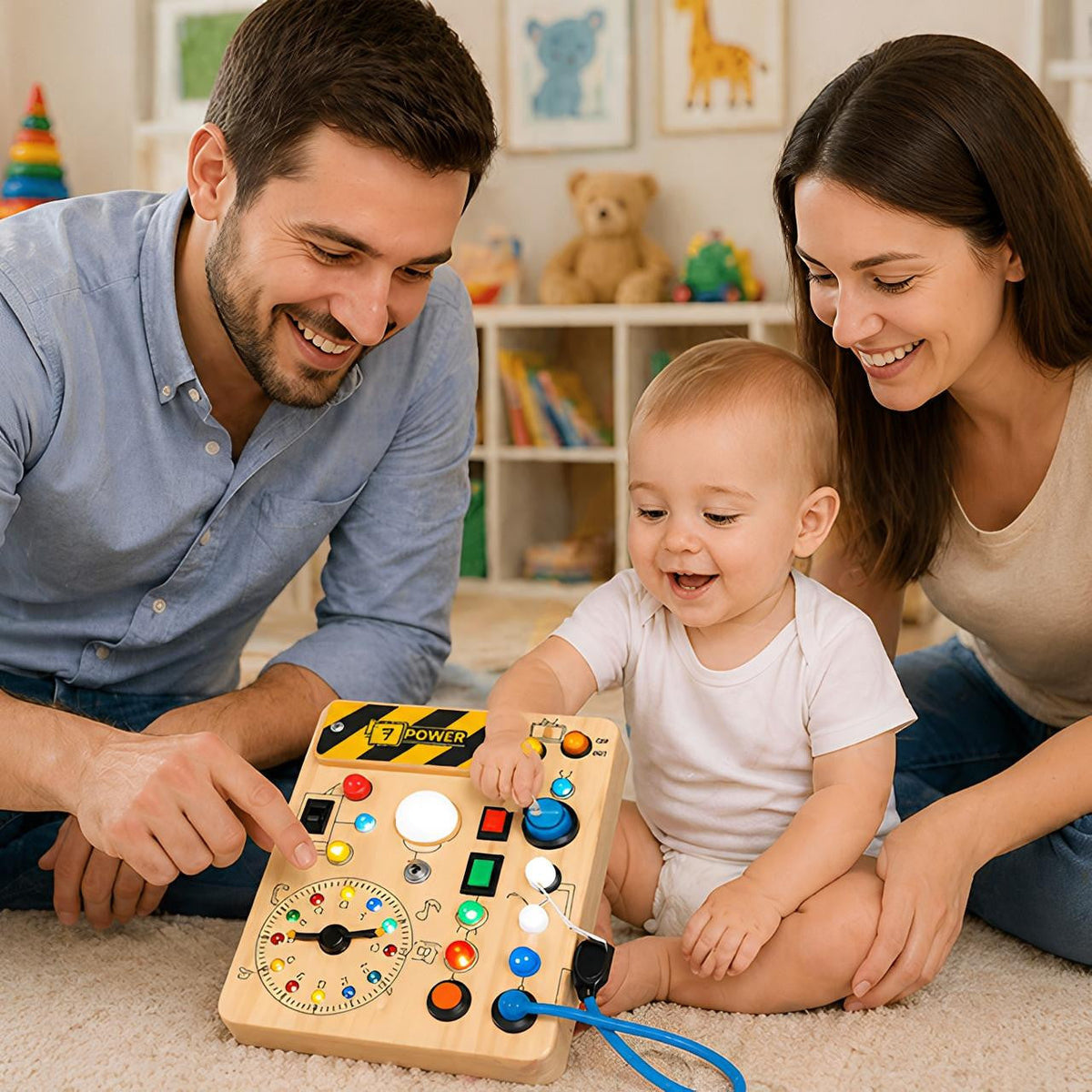 Busy Board with Lights and Switches for Toddlers