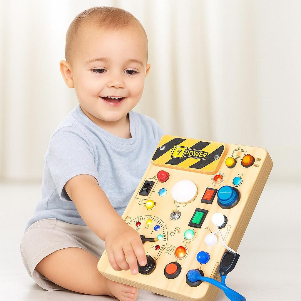Busy Board with Lights and Switches for Toddlers