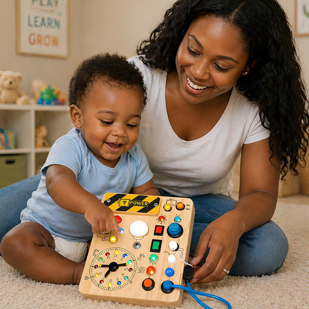 Busy Board with Lights and Switches for Toddlers