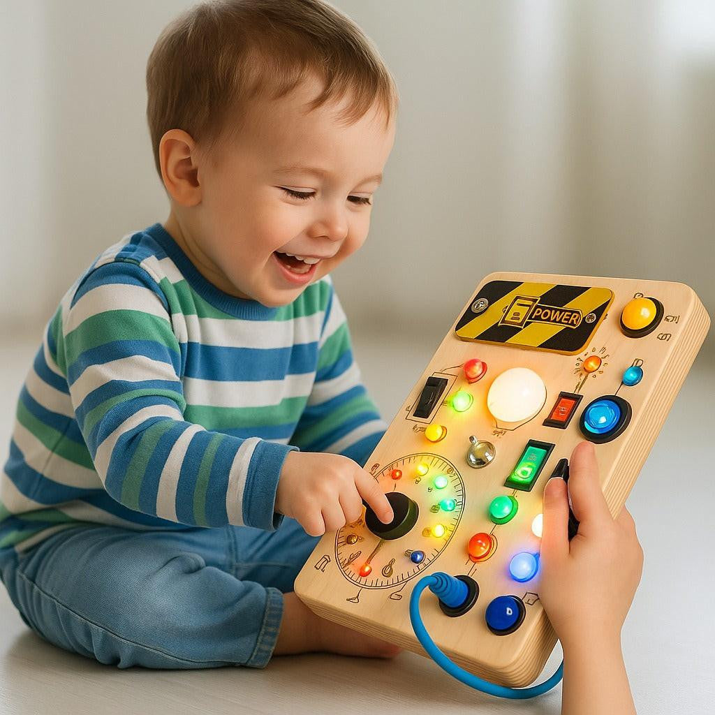 Busy Board with Lights and Switches for Toddlers