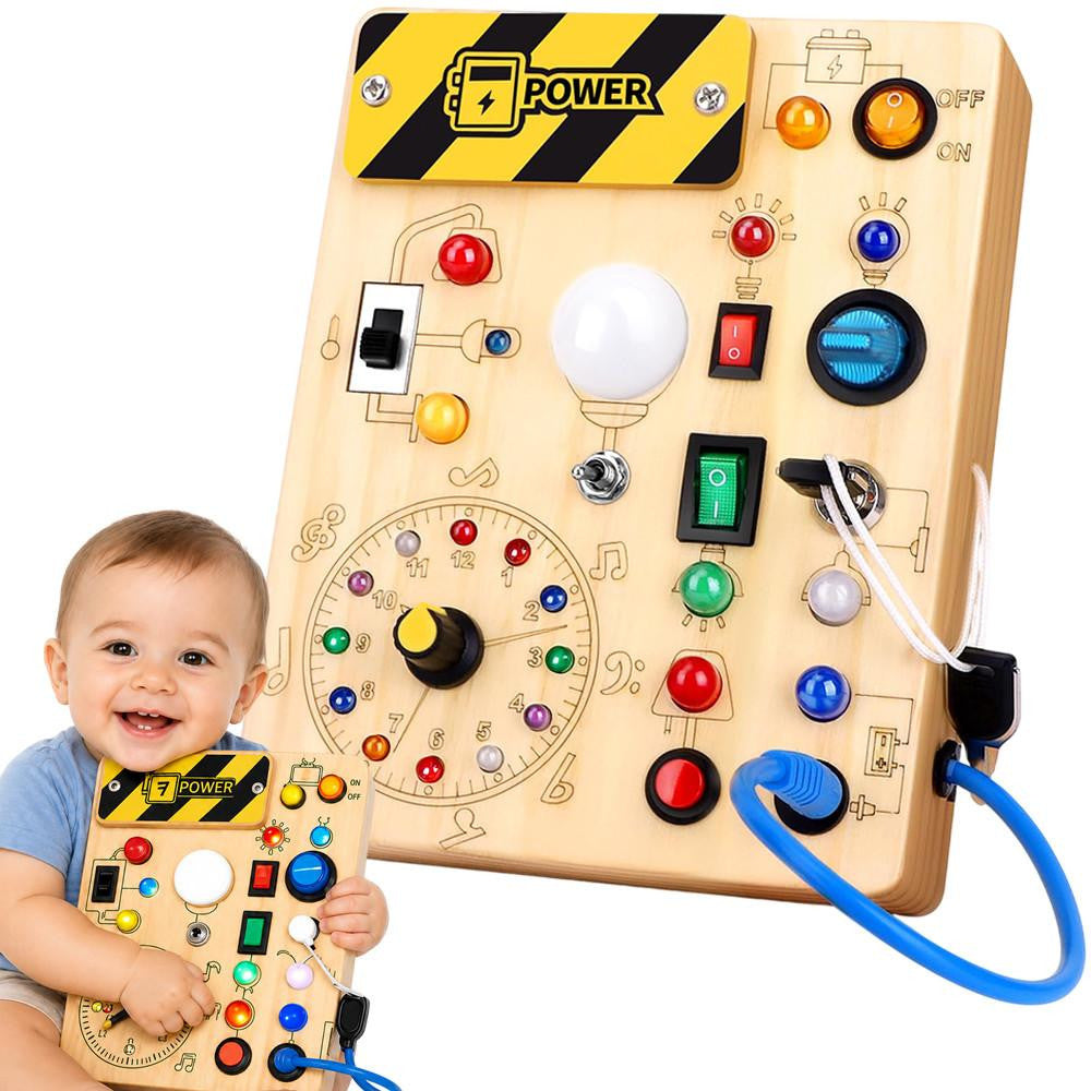 Busy Board with Lights and Switches for Toddlers
