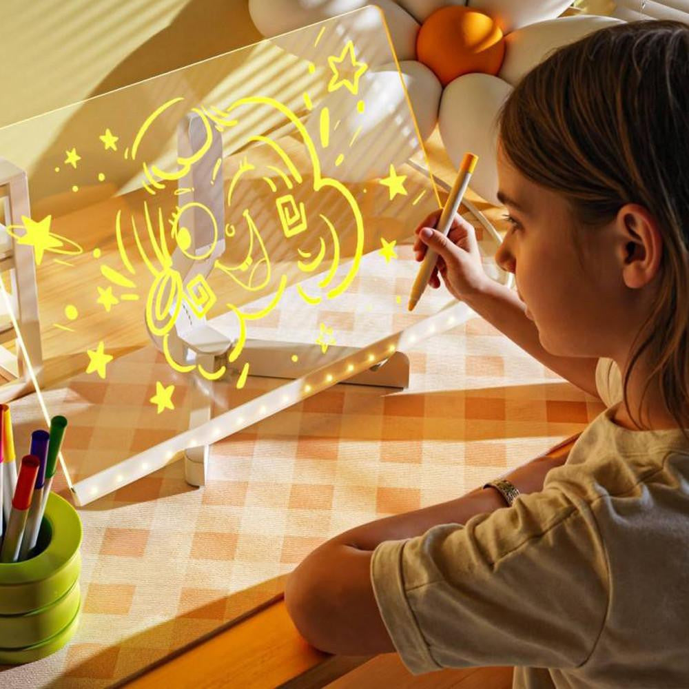 Light Drawing Board with Neon LED Glow Effect