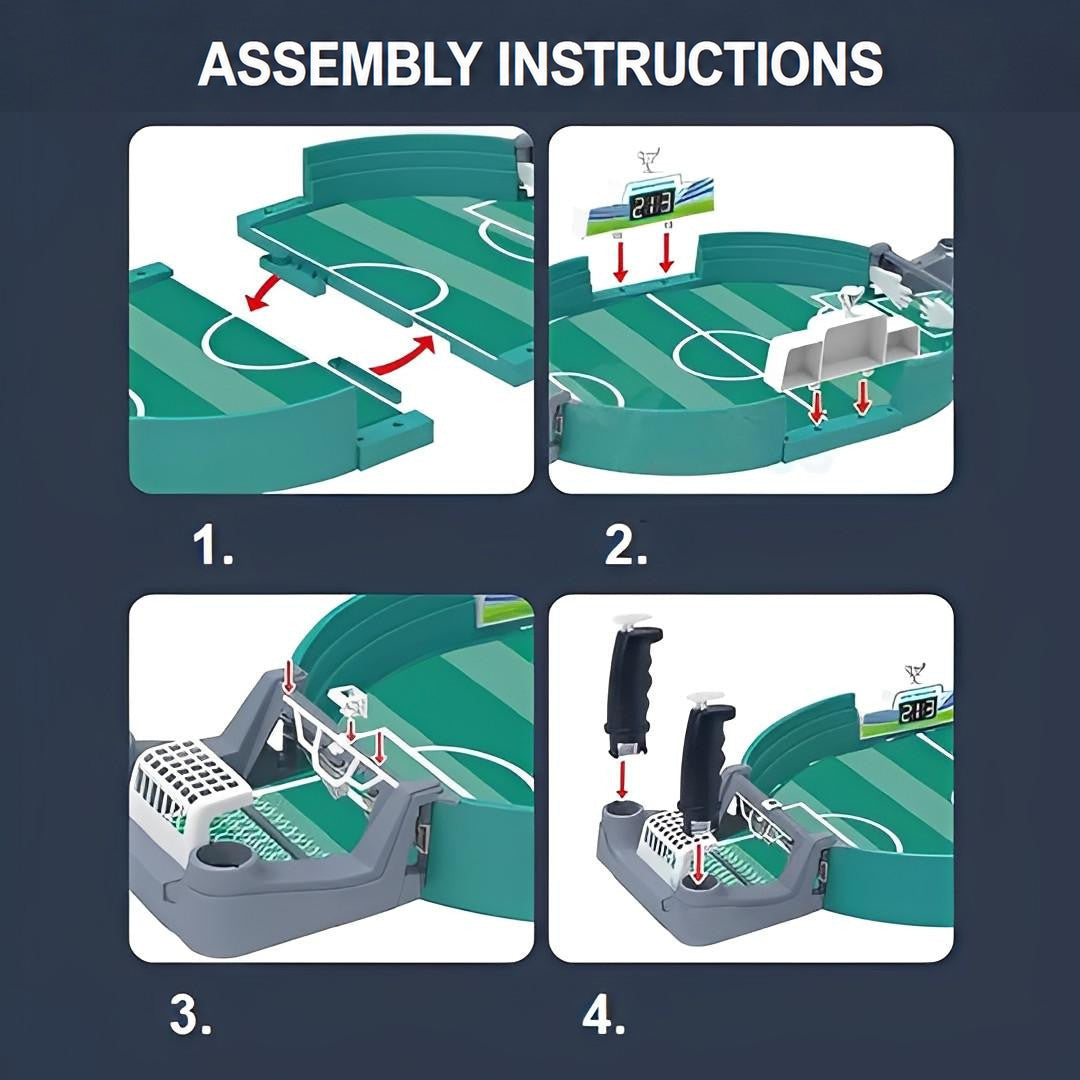 Tabletop Soccer Game, Compact Two-Player Football Arena