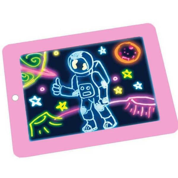 Light-Up Drawing Tablet with 8 Color Effects and Reusable Screen