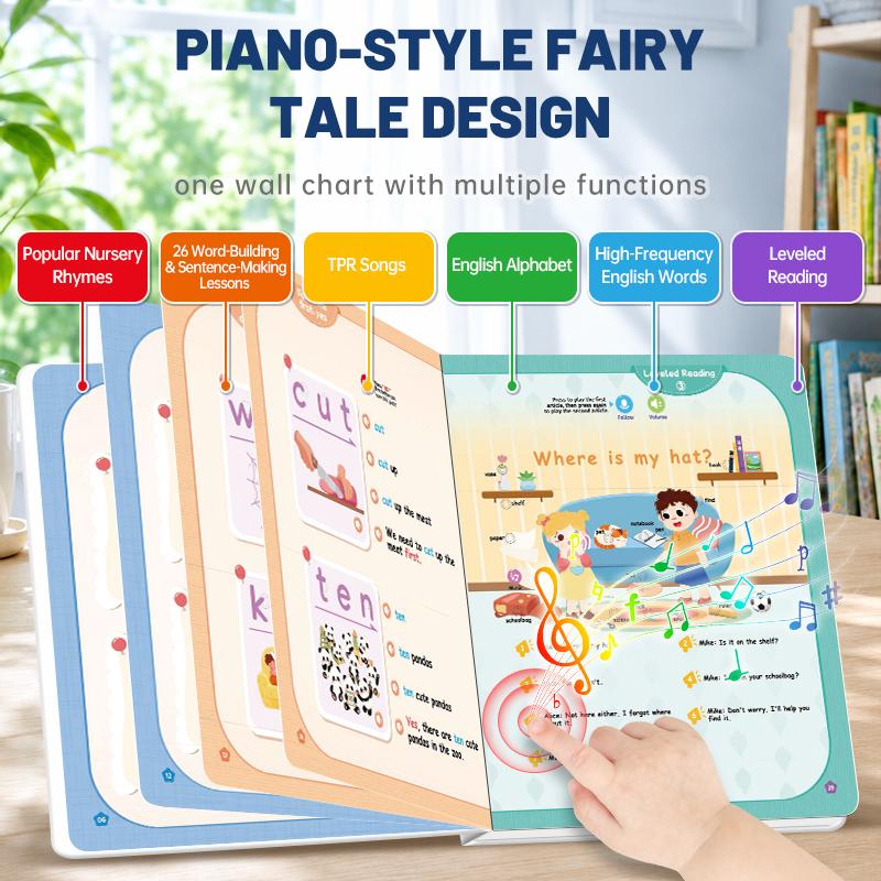 Talking Phonics Book, 17 Stories & 200+ Words for Ages 3+