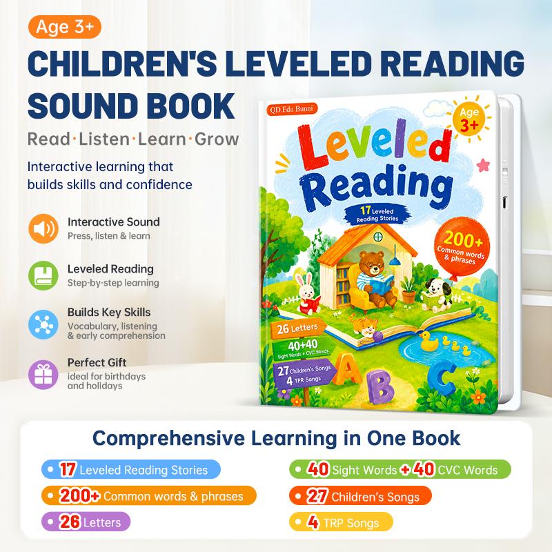 Talking Phonics Book, 17 Stories & 200+ Words for Ages 3+