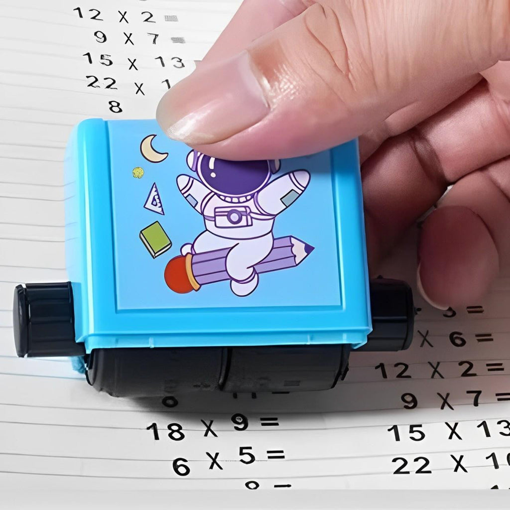 Math Stamp Roller with Rotating Exercises for Kids