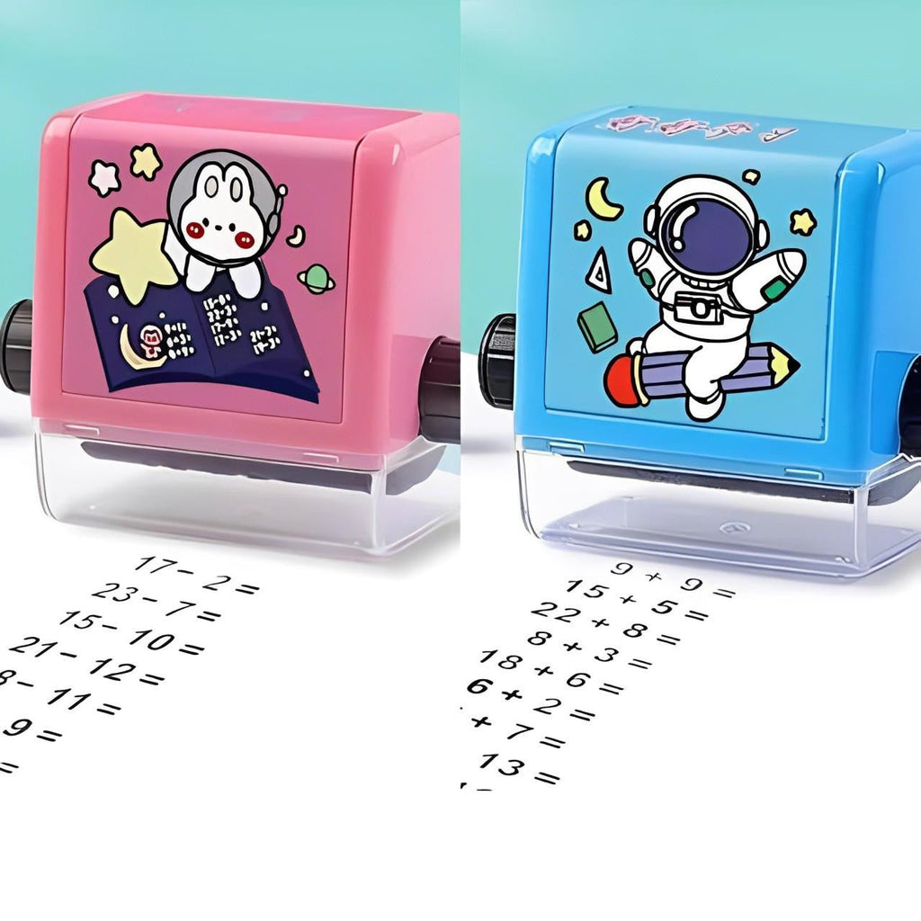 Math Stamp Roller with Rotating Exercises for Kids