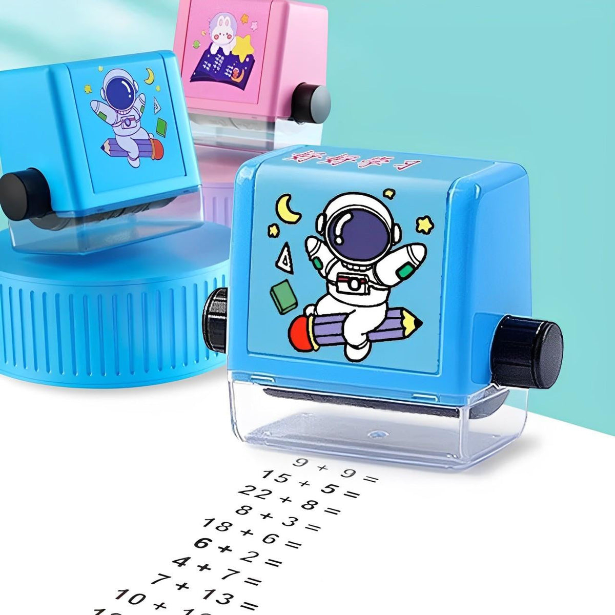 Math Stamp Roller with Rotating Exercises for Kids