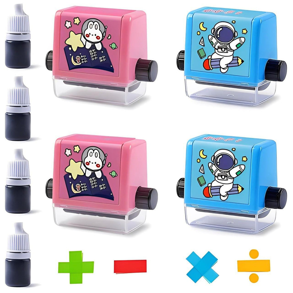 Math Stamp Roller with Rotating Exercises for Kids