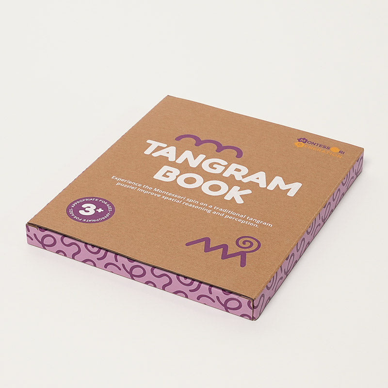 Tangram Puzzle Book with Magnetic Wooden Pieces for Kids