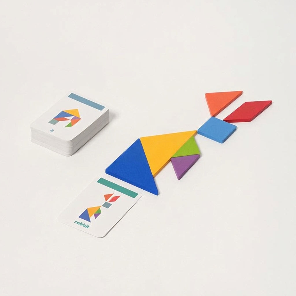 Tangram Puzzle Game with 50 Challenge Cards