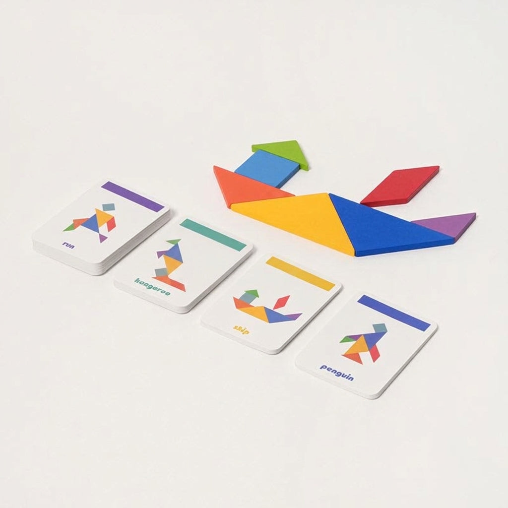 Tangram Puzzle Game with 50 Challenge Cards