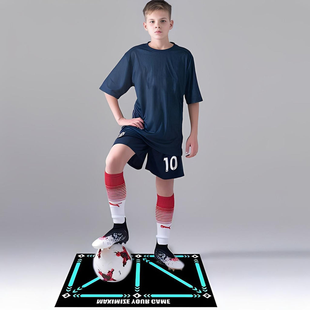 Football Training Mat with Numbered Zones and Elastic Cord