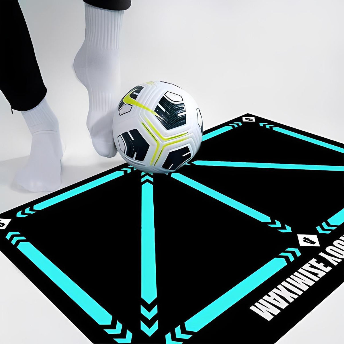 Football Training Mat with Numbered Zones and Elastic Cord