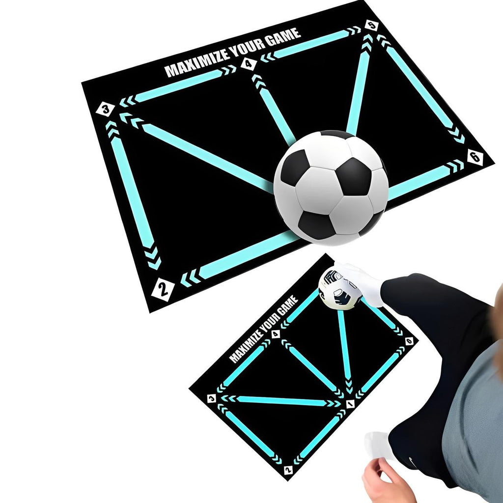 Football Training Mat with Numbered Zones and Elastic Cord