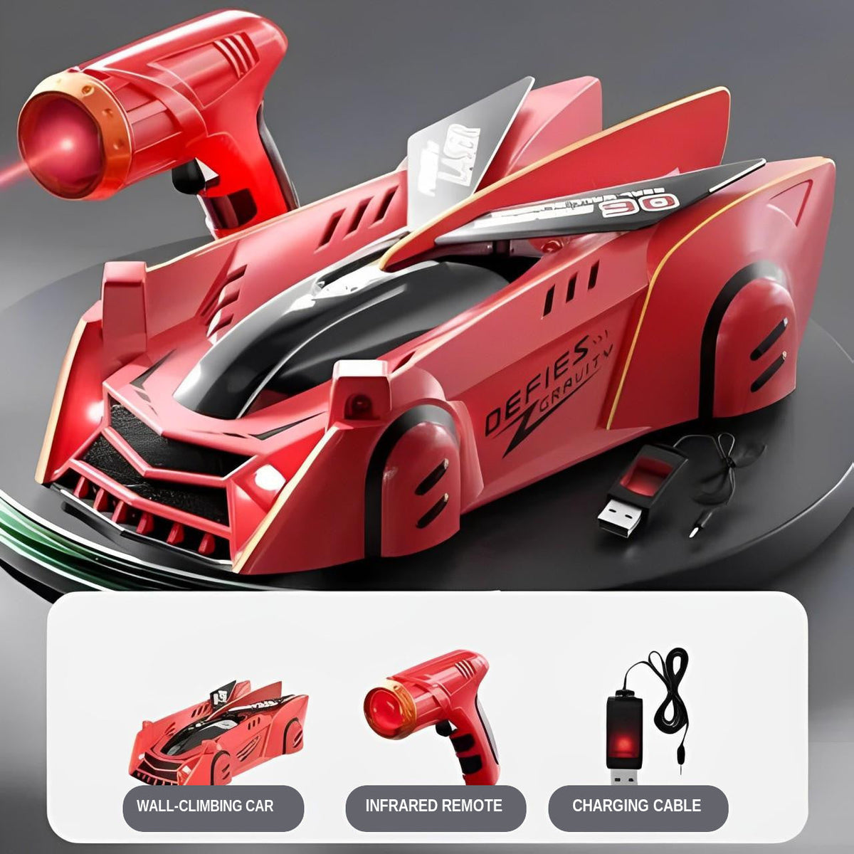 Wall Climbing RC Car with Laser Remote Control