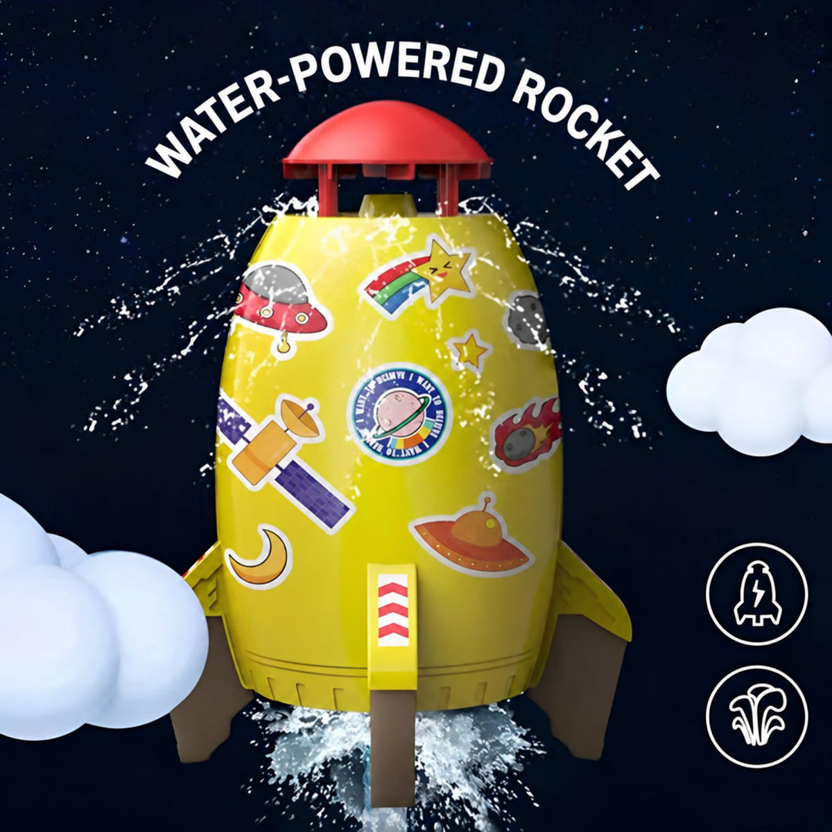 Water Rocket Launcher Toy with Adjustable Launch Base