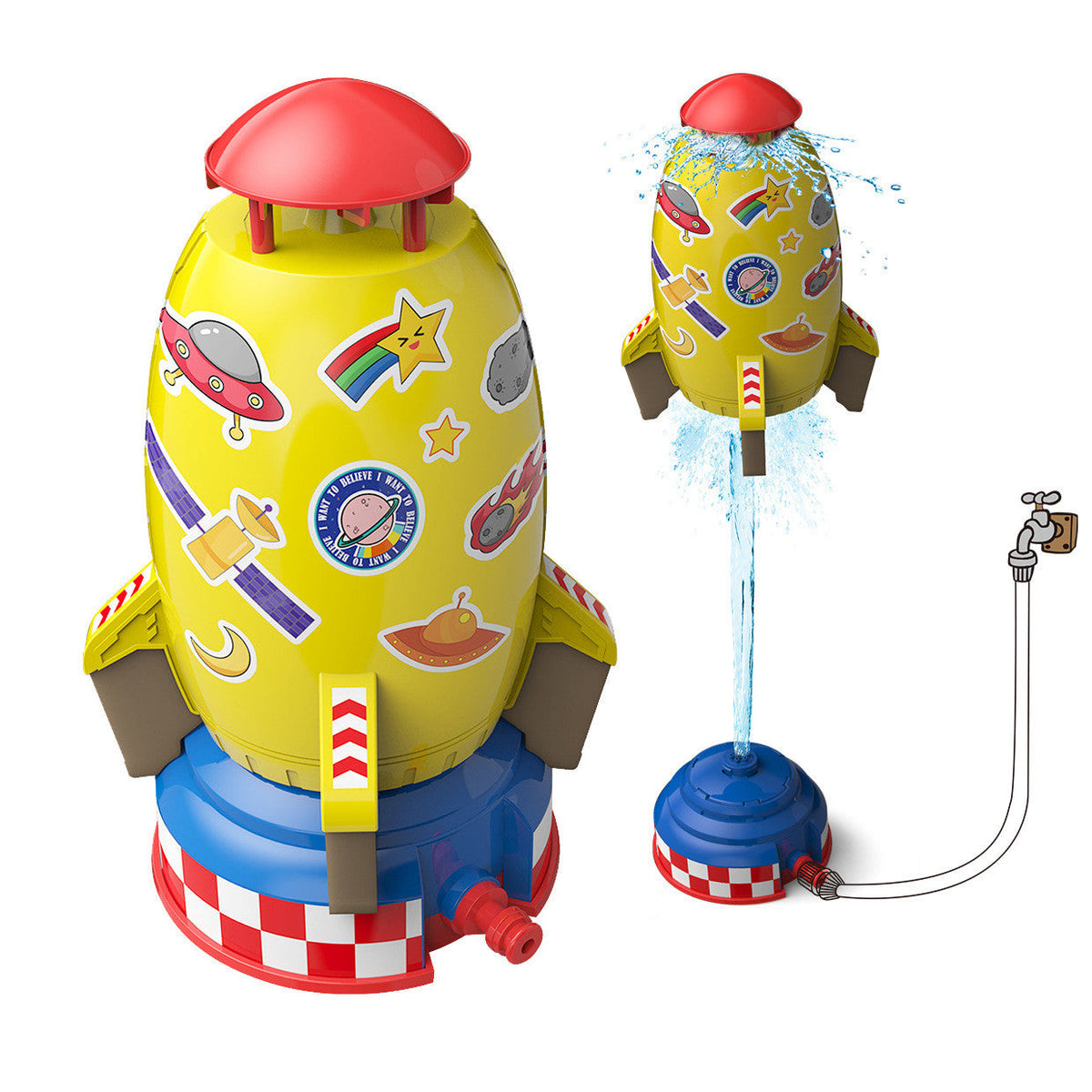 Water Rocket Launcher Toy with Adjustable Launch Base