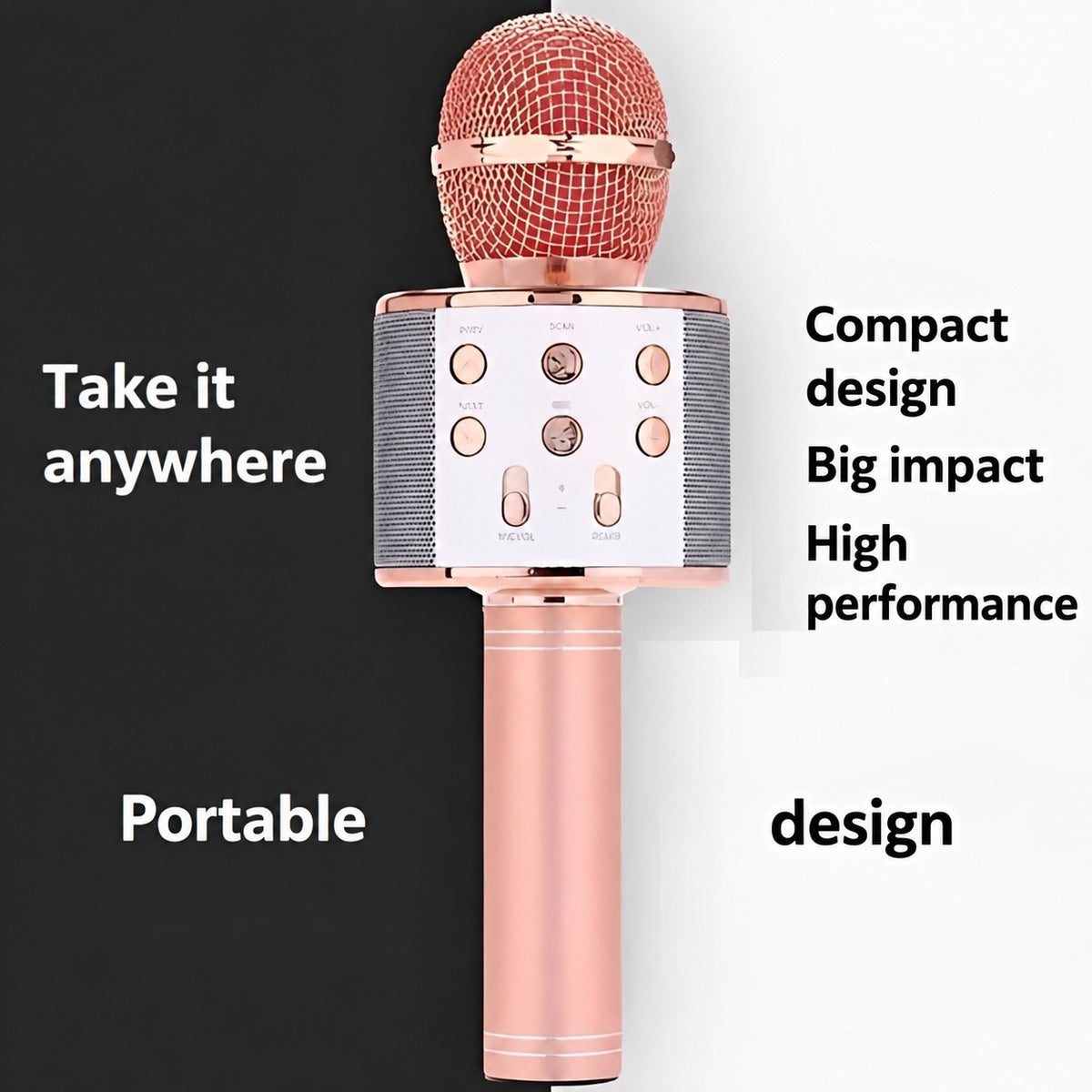 Wireless Karaoke Microphone with Bluetooth Speaker