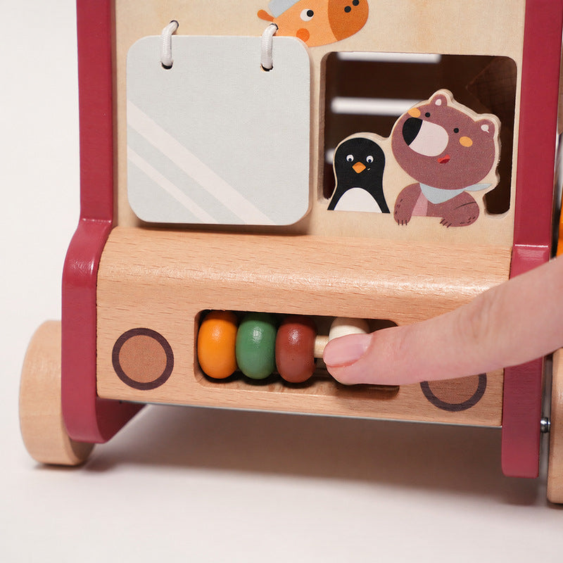 Wooden Activity Bus with Shape Sorter and Xylophone