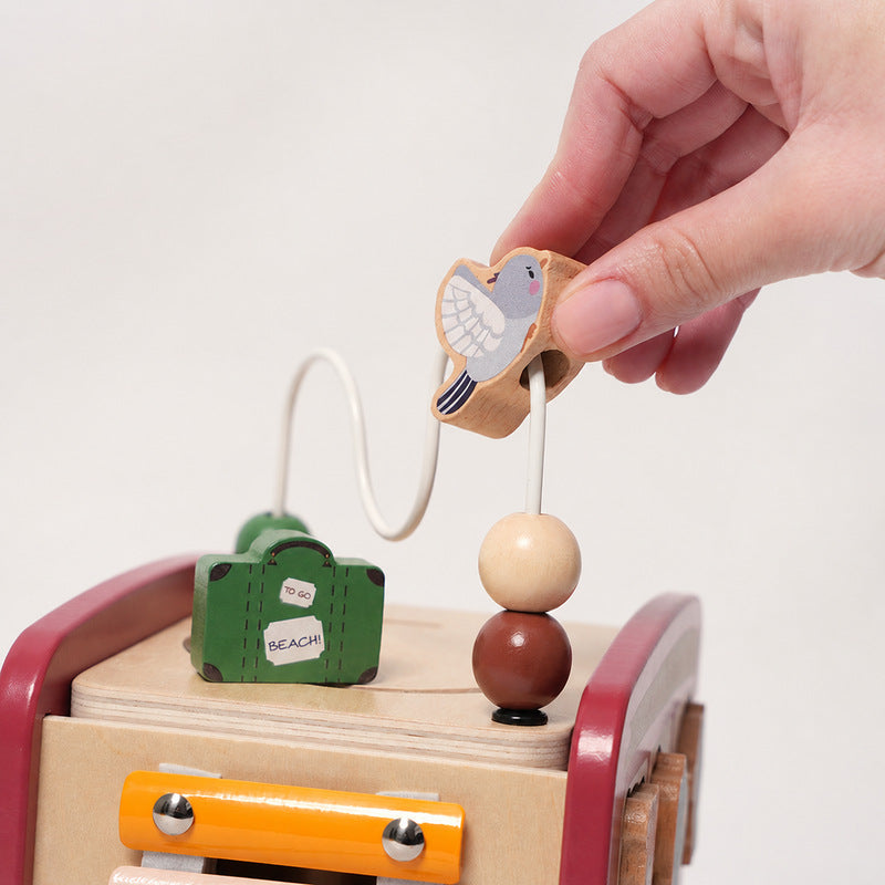 Wooden Activity Bus with Shape Sorter and Xylophone