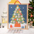 Wooden Advent Calendar with Ornament Countdown Display